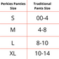 Perkies Seamless Panties Size Chart