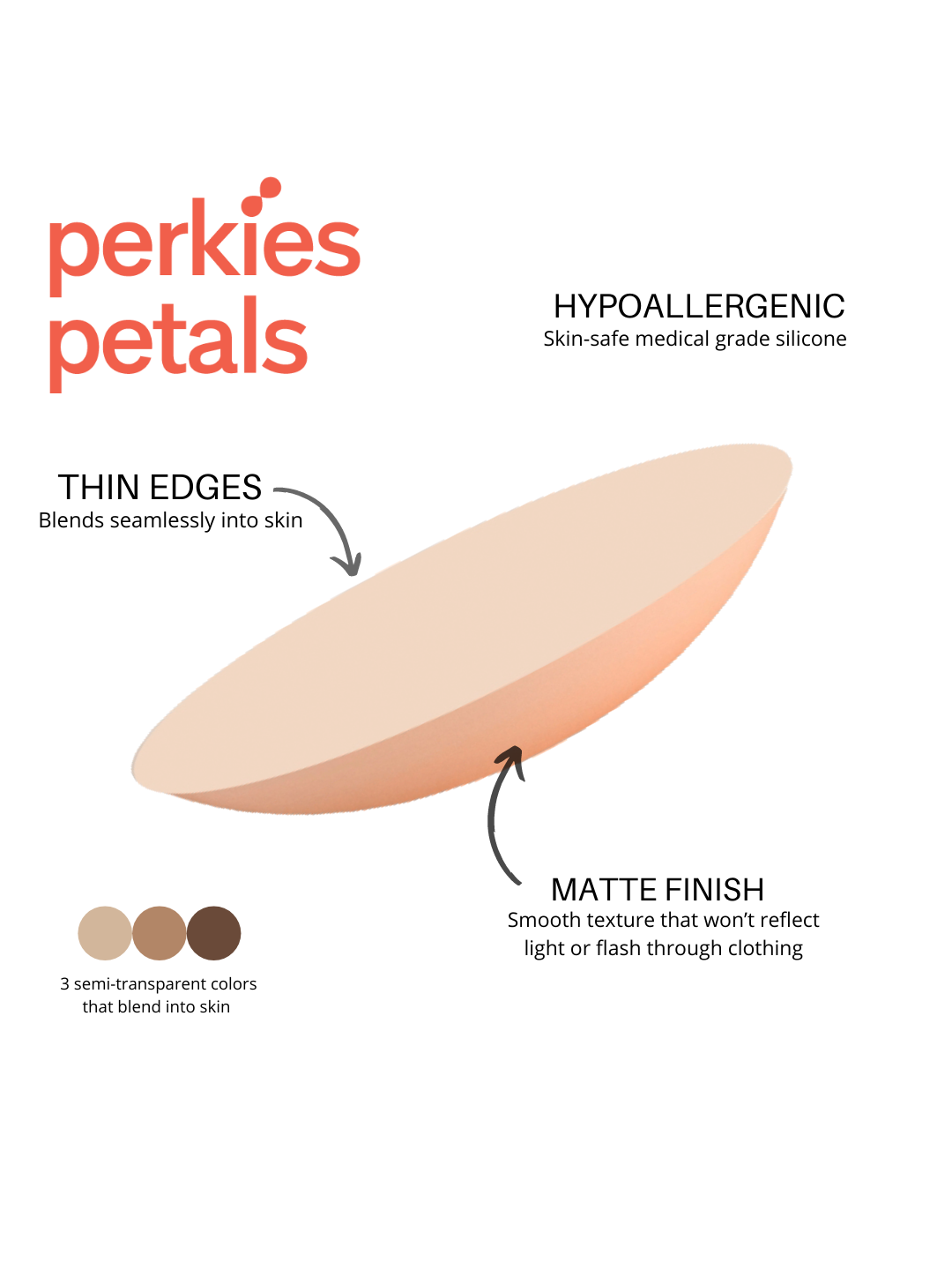 Perkies Petals - Thin Edges, Matte Finish, Hypoallergenic