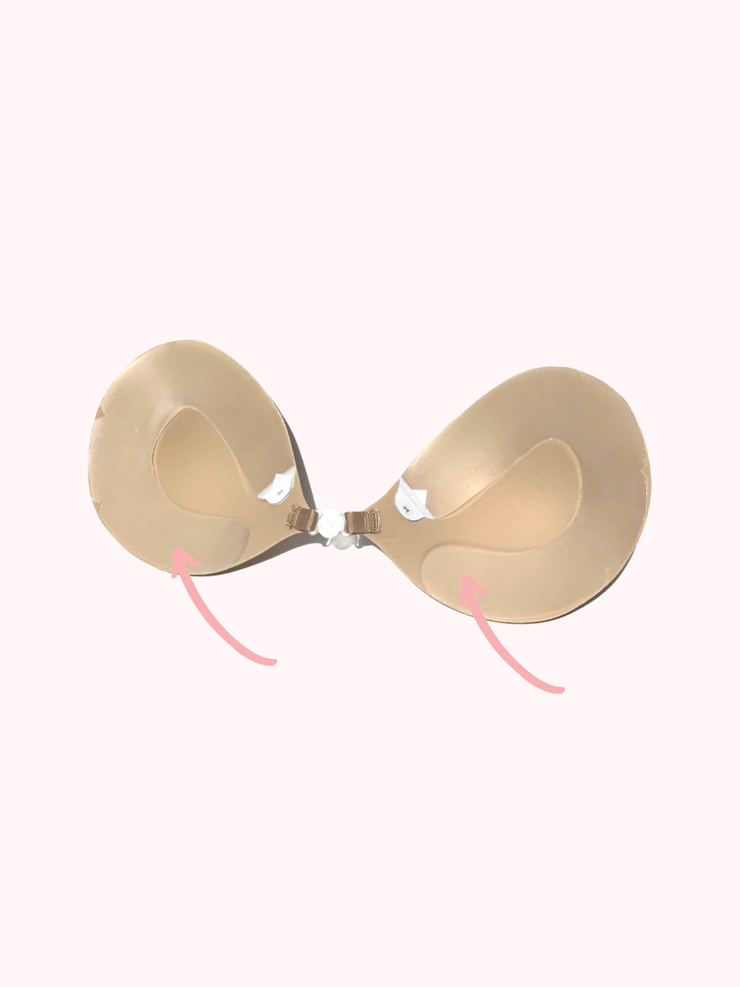 how to place strapless bra adhesive on a strapless bra